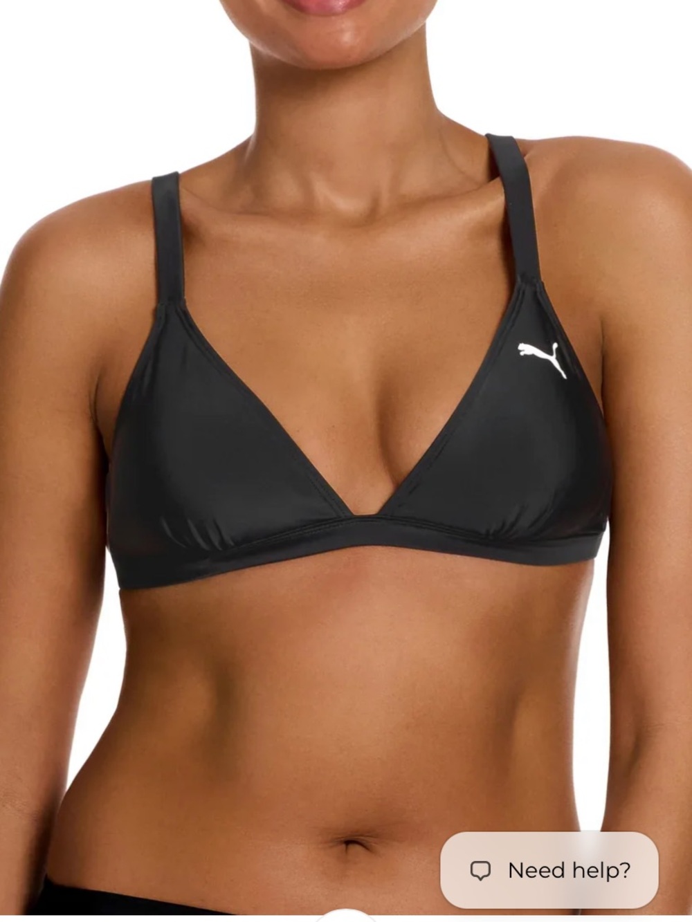 Puma Black Triangle Bikini with White Logo New